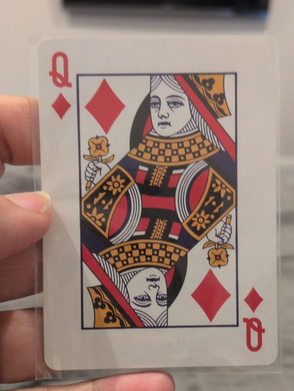 Coach Queen of Diamonds Playing Card - White and Red
